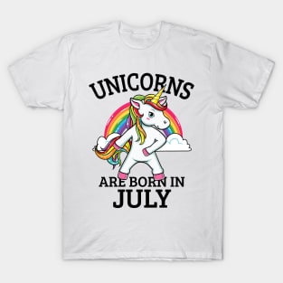 Unicorn Are Born In July T-Shirt